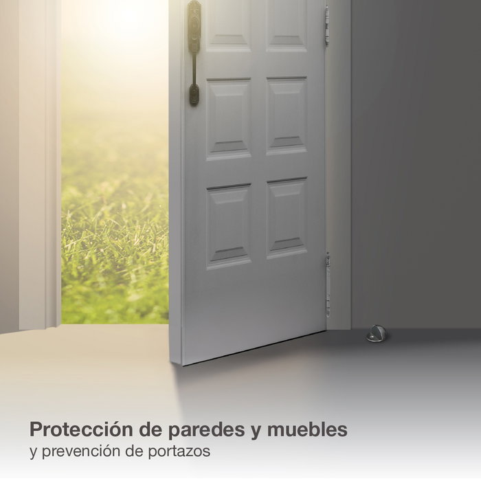 Hantums Tope de puertas Ø45x25mm níquel satín semiesférico