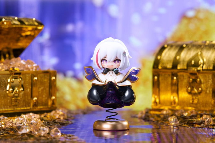 Honkai: Star Rail Estatua PVC Hu Tao Chibi Topaz & Numby Chibi Chara Yurayura Stand 10 cm