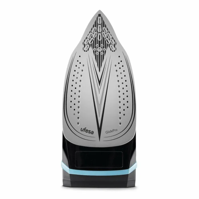 Ufesa PV2600 GlidePro Plancha de Vapor-Seco con Suela Cerámica 2600W, Vapor Continuo 35 g/min y Golpe de 180g, Función Autolimpieza y Vapor Vertical, Negro
