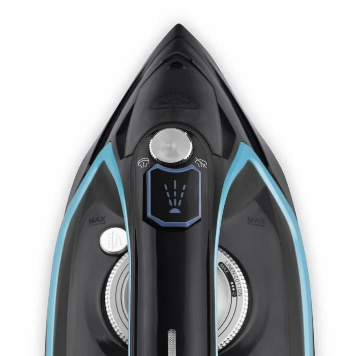 Ufesa PV2600 GlidePro Plancha de Vapor-Seco con Suela Cerámica 2600W, Vapor Continuo 35 g/min y Golpe de 180g, Función Autolimpieza y Vapor Vertical, Negro