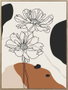 DKD Home Decor Set de 4 Cuadros Lienzo Flor Abstracto 40x50 cm