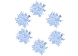 Innspiro Pompones brillantes blanco 25mm, 20 unidades