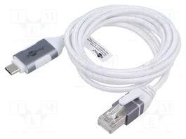 GOOBAY Adaptador de Red USB 3.1 a RJ45 Cat 6, USB-C, 1,5m