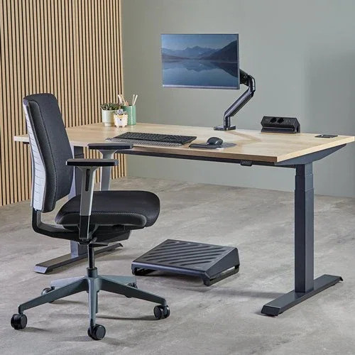 Fellowes Regleta de Sobremesa 100137182 con 2 Tomas y 2 Puertos USB, Negro