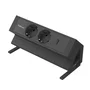 Fellowes Regleta de Sobremesa 100137182 con 2 Tomas y 2 Puertos USB, Negro