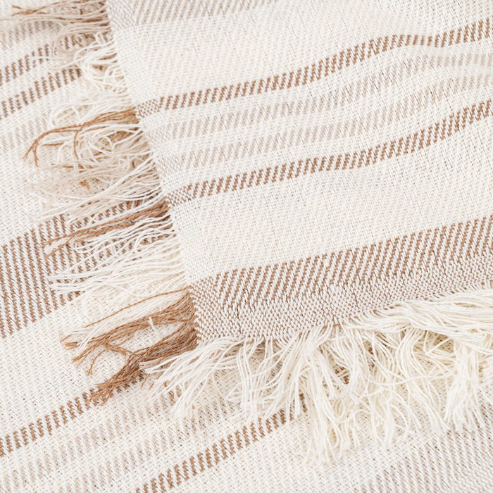 Ixia Colcha de Rayas Beige-Marrón 200 x 260 cm
