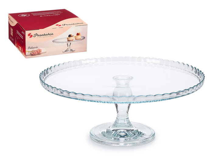 Pasabahce Tartera con Pie de Vidrio Transparente 32x32x12.8 cm (Set de 2) Pasabahce Tartera con Pie de Vidrio Transparente 32x32x12.8 cm (Set de 2)