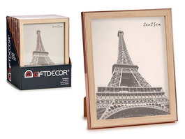 Giftdecor Portafoto Cobre Color Madera 20x25 cm (Set de 24)