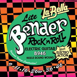 Juego de Cuerdas para Guitarra Eléctrica La Bella Super Bender Light 09-46