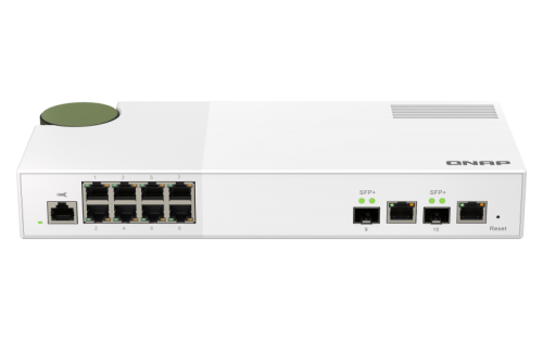QNAP QSW-M2108R-2C switch Gestionado L2 Gigabit Ethernet (10/100/1000) Energía sobre Ethernet (PoE) Blanco