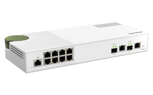 QNAP QSW-M2108R-2C switch Gestionado L2 Gigabit Ethernet (10/100/1000) Energía sobre Ethernet (PoE) Blanco