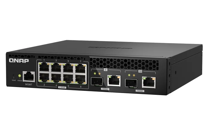 QNAP QSW-M2108R-2C Switch Gestionable de 2,5 GbE y 10 GbE QNAP QSW-M2108R-2C Switch Gestionable de 2,5 GbE y 10 GbE
