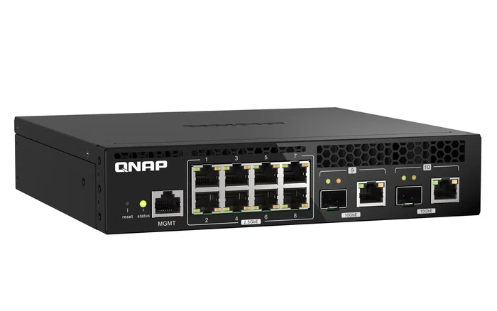 QNAP QSW-M2108R-2C Switch Gestionable de 2,5 GbE y 10 GbE QNAP QSW-M2108R-2C Switch Gestionable de 2,5 GbE y 10 GbE