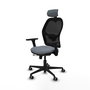 PIQUERAS Y CRESPO Silla de oficina Jorquera con mecanismo Sincro/Traslack, Gris y Negro