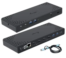 i-tec CADUA4KDOCKPDL2 Docking Station USB-C/Thunderbolt Dual 4K/5K 60Hz, 2x HDMI, 2x DP, 100W PD, 4x USB-A 3.0, 2x USB-C 3.2 Gen2, Gigabit Ethernet, Audio Jack, Negro