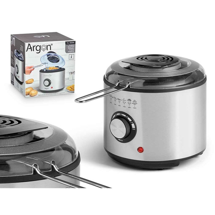 Argon Freidora Redonda de Acero 950W 1000ML Argon Freidora Redonda de Acero 950W 1000ML