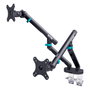 Digitus Soporte para Monitores Dual de Escritorio, 2x hasta 35" y 10 kg cada uno, Negro, Ajuste de Altura, Inclinación y Rotación 360°