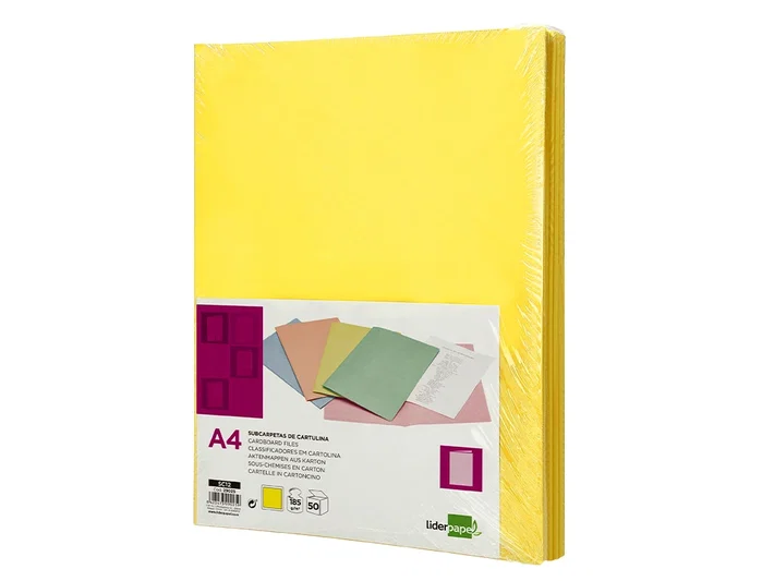 Liderpapel Subcarpeta DIN A4 Amarillo Intenso 180g/m2