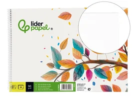 Liderpapel Bloc Dibujo Escolar Espiral 230x325mm 20 Hojas 90 gr/m² Sin Recuadro