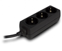 EWENT Regleta EW3959 de 3 Tomas, Negro