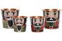 DKD Home Decor Caja Navidad Tradicional Multicolor Metal Set de 2 (6 Unidades) 17.5 x 17.5 x 16.5 cm