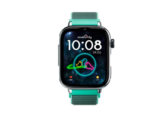 SAVE FAMILY SaveWatch Plus 2 con Esfera Plata y Correa de Tela Ocean