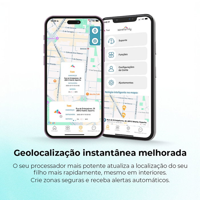Smartwatch SaveFamily Verde Plateado