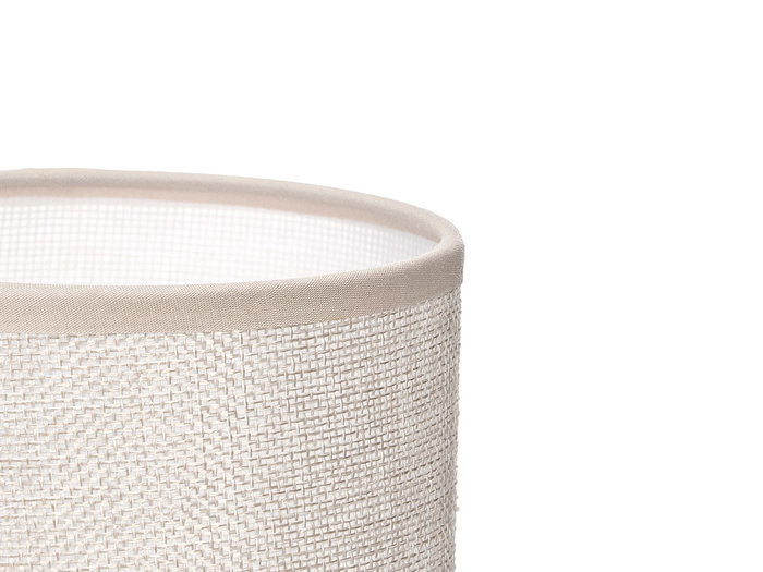 Giftdecor Lámpara Sobremesa Cilíndrica Relieve Blanca 13x27x13cm (Set de 12)