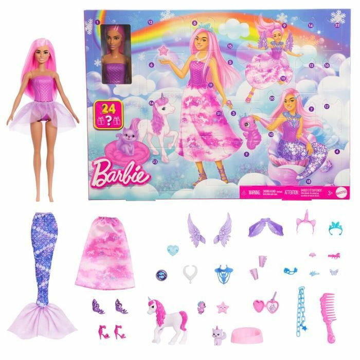 Barbie Calendario de Adviento con Muñeca de Moda y 24 Sorpresas Barbie Calendario de Adviento con Muñeca de Moda y 24 Sorpresas
