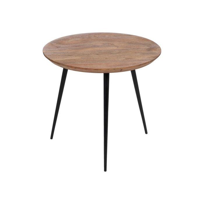 Ixia Juego de 3 Mesas de Centro Natural de Madera y Metal