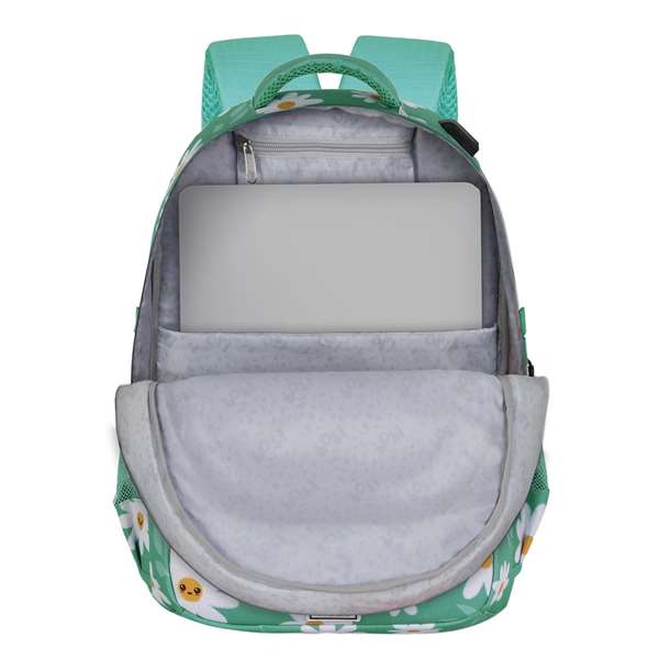 Karactermania Mochila OMP! Run. Plus FAN Blooming 44x34x21 cm, Gran Capacidad, 3 Compartimentos, Puerto USB, Ripstop, Turquesa