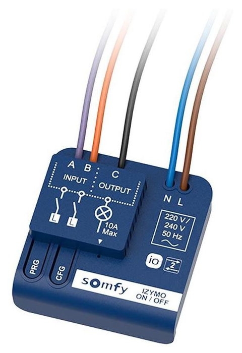 Somfy 1822649 Receptor Empotrado para Luz An/Aus io