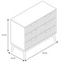 Home Deco Factory Cómoda Klaus 3 Cajones Natural 90x49x79 cm