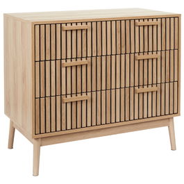 Home Deco Factory Cómoda Klaus 3 Cajones Natural 90x49x79 cm