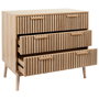 Home Deco Factory Cómoda Klaus 3 Cajones Natural 90x49x79 cm