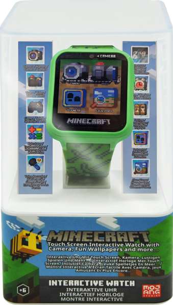 Kids Euroswan Reloj Juguete Interactivo Multifunción Minecraft para Niños, Edad 3-99 años, Emite Sonidos y Luces Kids Euroswan Reloj Juguete Interactivo Multifunción Minecraft para Niños, Edad 3-99 años, Emite Sonidos y Luces