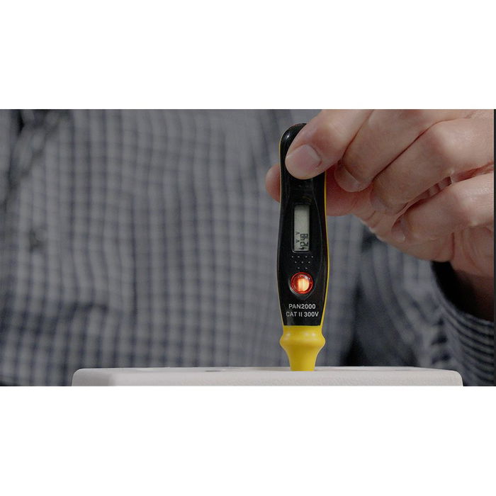 Pancontrol Destornillador/Probador de Voltaje 1 Polo 2000 Tensión Unipolar CC/CA 12-220V Pantalla LCD