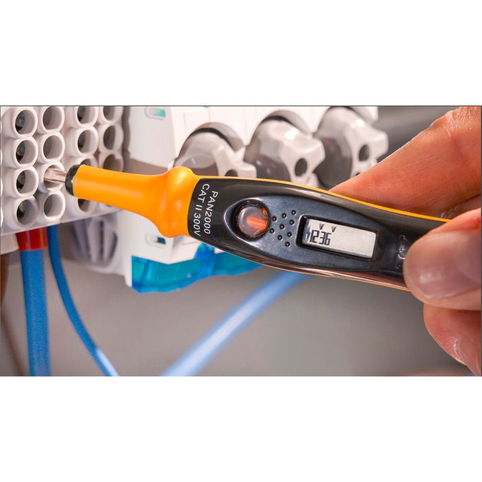 Pancontrol Destornillador/Probador de Voltaje 1 Polo 2000 Tensión Unipolar CC/CA 12-220V Pantalla LCD