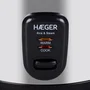 Haeger RC-18L.001A Arrocera Eléctrica 1.8 L 700 W con Función Cocción al Vapor, Tapa de Vidrio, Acero Inoxidable y Cesta de Vapor Incluida