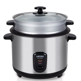 Haeger Arrocera Eléctrica Rice & Steam 1.8L 700W Acero Inoxidable