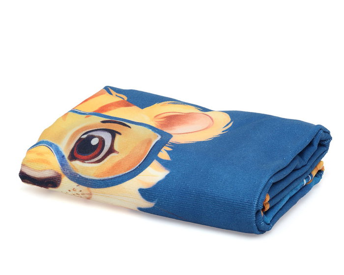 KioKids Toalla Playa Microfibra Safari fun Azul 75 x 150 cm