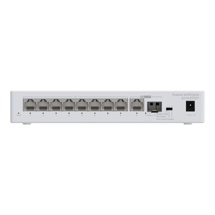 Huawei S110-8T2ST Switch Gestionable 8 Puertos 10/100/1000BASE-T, 1 Puerto GE SFP, 1 Puerto 10/100/1000BASE-T, PoE