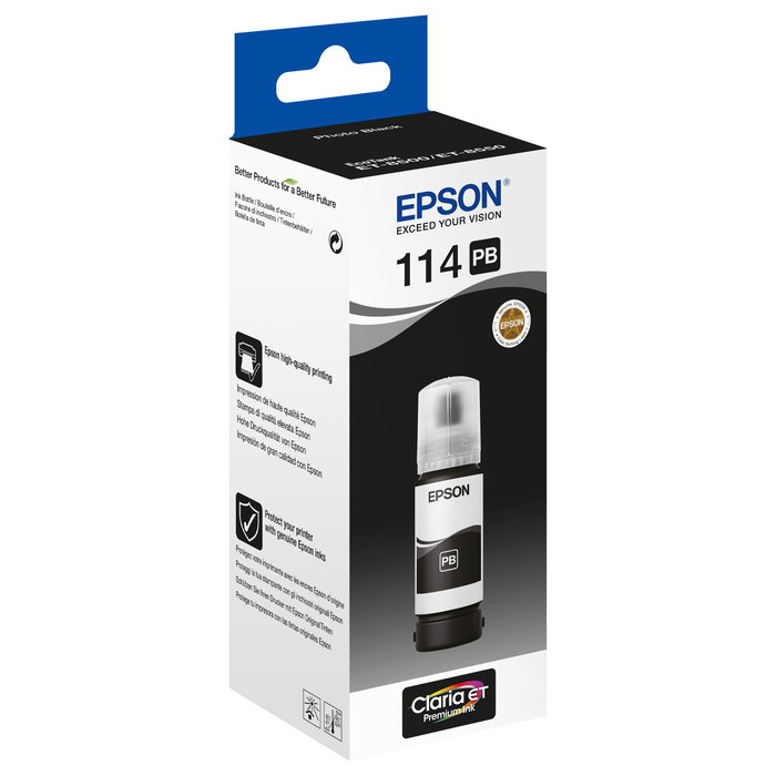 Epson Botella de Tinta T114 Negro Photo 70 ml