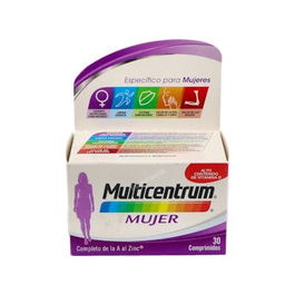 Multicentrum Mujer Complemento Alimenticio Vitaminas y Minerales 30 Comprimidos