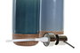 DKD Home Decor Dosificador Gres Azul y Azul Celeste 9 x 6.5 x 18 cm (12 Unidades)