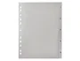 Q-connect Separador Numérico 1-5 Plástico Din A4 Multitaladro Juego de 5 Separadores PVC Gris con Cartula Índice 120 Micras
