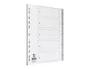 Q-connect Separador Numérico 1-5 Plástico Din A4 Multitaladro Juego de 5 Separadores PVC Gris con Cartula Índice 120 Micras