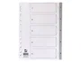 Q-connect Separador Numérico 1-5 Plástico Din A4 Multitaladro Juego de 5 Separadores PVC Gris con Cartula Índice 120 Micras