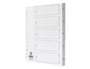 Q-connect Separador Numérico 1-5 Plástico Din A4 Multitaladro Juego de 5 Separadores PVC Gris con Cartula Índice 120 Micras