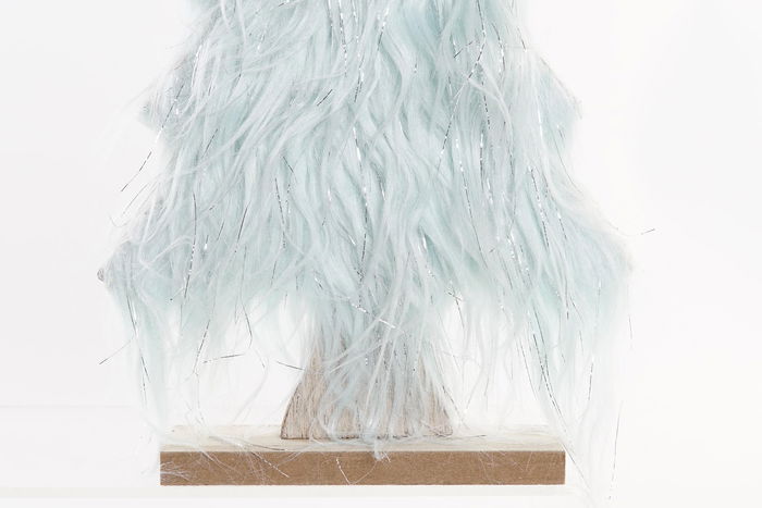 DKD Home Decor Árbol Navidad Beige 6 x 40 x 19 cm (6 Unidades) - Poliester, MDF, LED